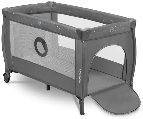 Lionelo - Lettino da viaggio STEFI PLUS Grigio Multicolore