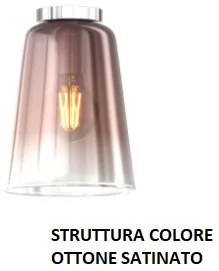 Plafoniera ottone sat. 1 luce rame 1164os-pl1-ra