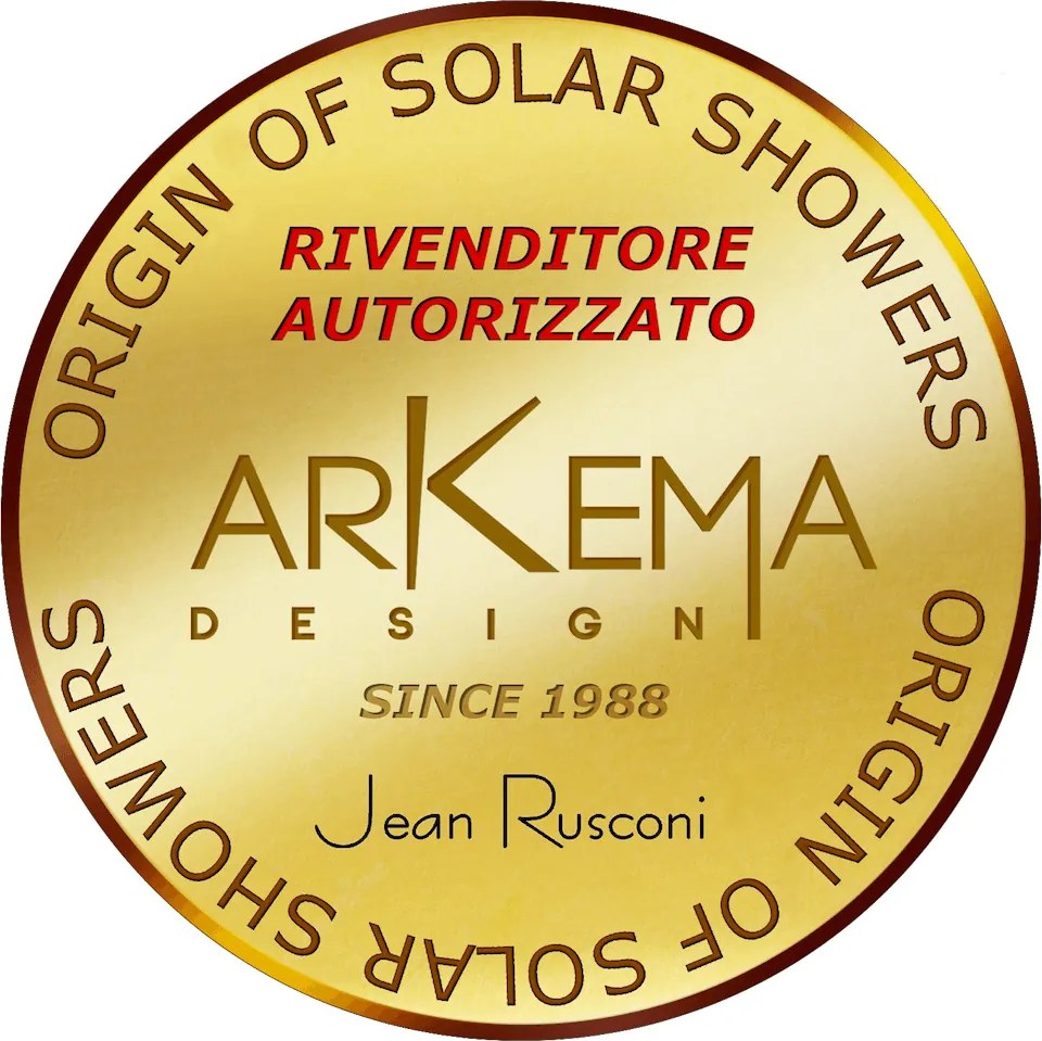 Doccia Solare da Esterno Giardino 26L Miscelatore Arkema New Happy Dove gray...