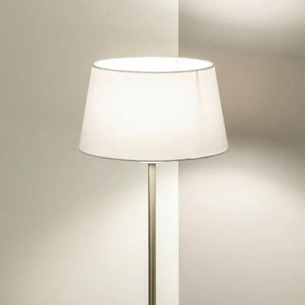 Brilagi - Lampada da terra LED CERIA 1xE27/40W/230V diametro 30 cm bianco/cromo opaco