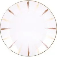 Piatto frutta porcellana Petalli pennellato giallo marrone