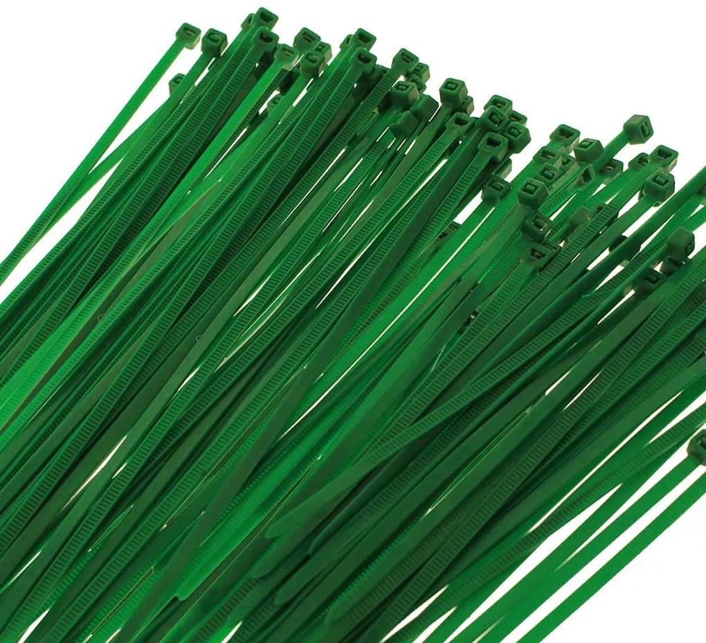 100 Fascette Plastica Verde Giardinaggio 2.8X300mm