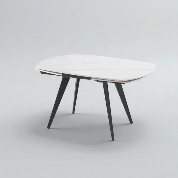Tavolo allungabile 130-190x80 cm piano marmo Bianco - ALMOR