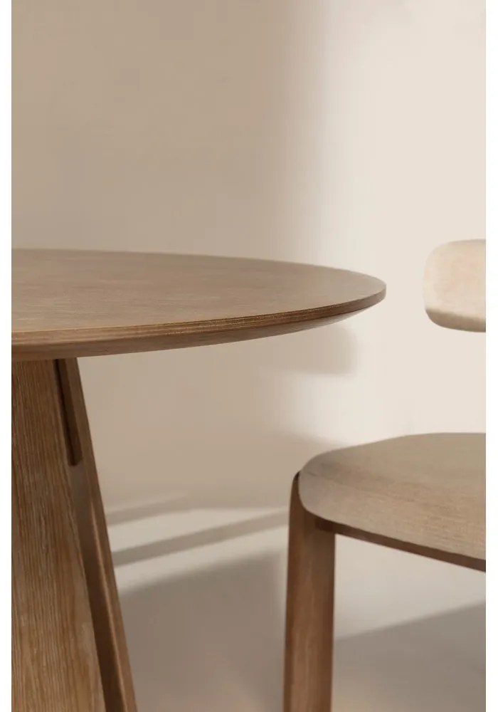 Tavolo da pranzo rotondo con effetto rovere ø 120 cm Zuri – MOME