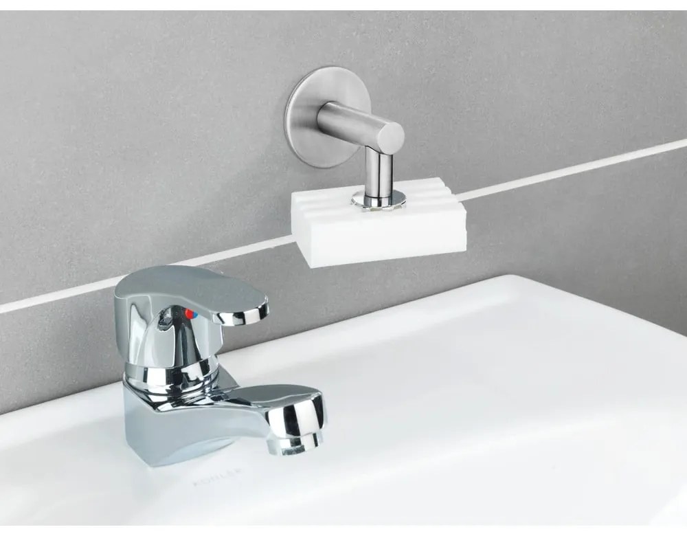 Dispenser magnetico per sapone in acciaio inox Turbo-Loc® Matte - Wenko