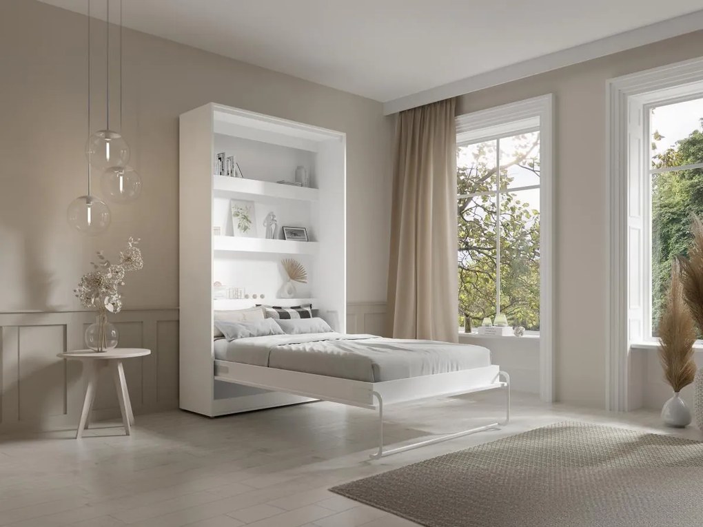 Letto estraibile 120 x 200 cm Apertura verticale manuale Con LED Bianco - RAPILI