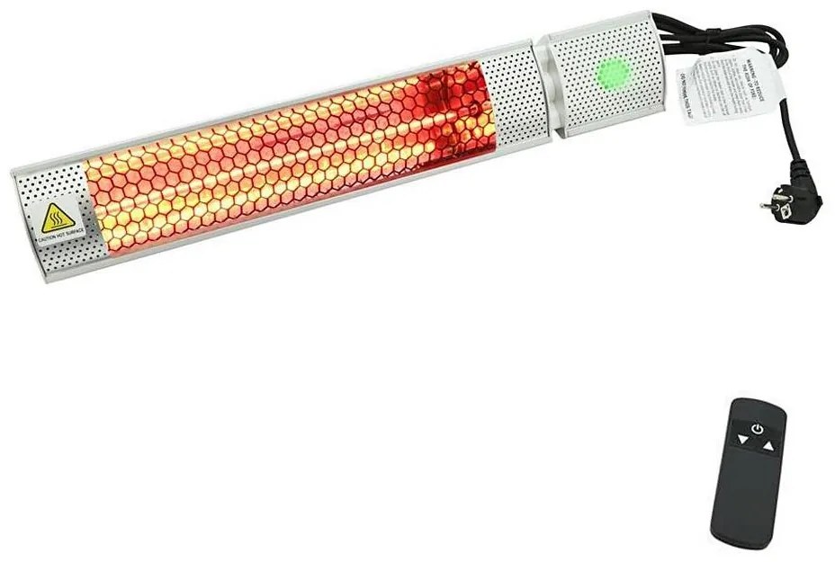 Riscaldatore a infrarossi 1000/2000W/230V IP55 + telecomando