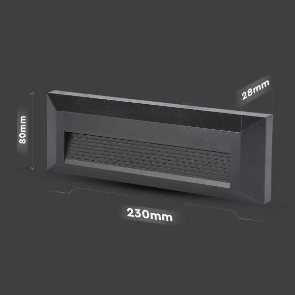 LED Illuminazione delle scale per esterni LED/3W/230V IP65 3000K nero