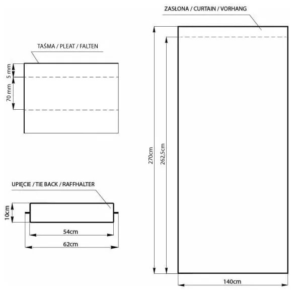 Tenda parzialmente oscurante greige 140x270 cm Kierra – Restilo