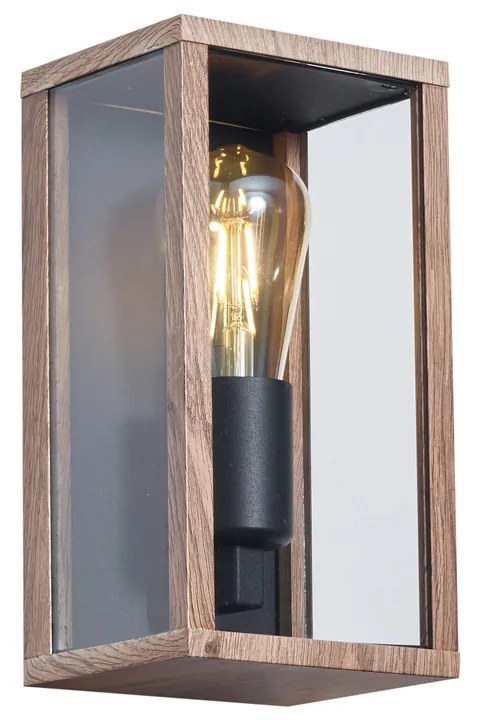 Lampada da parete industriale stampa legno 26 cm IP44 - Charlois
