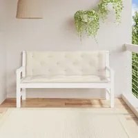 Cuscini Panca Giardino 2pz Bianco Crema 150x50x7 Tessuto Oxford 315018