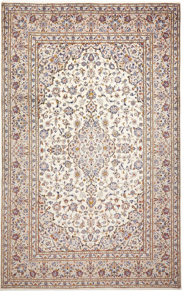 Kashan Tappeto persiano 320x210 Beige (Iran) Annodato A Mano
