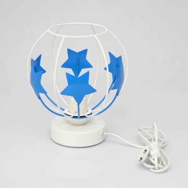 Lampada da tavolo per bambini STARS 1xE27/15W/230V blu/bianco