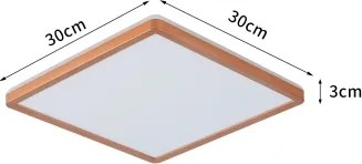 Brilagi - Plafoniera LED per bagno Ultra Slim, 18W/230V, 30x30 cm, oro rosa, IP54