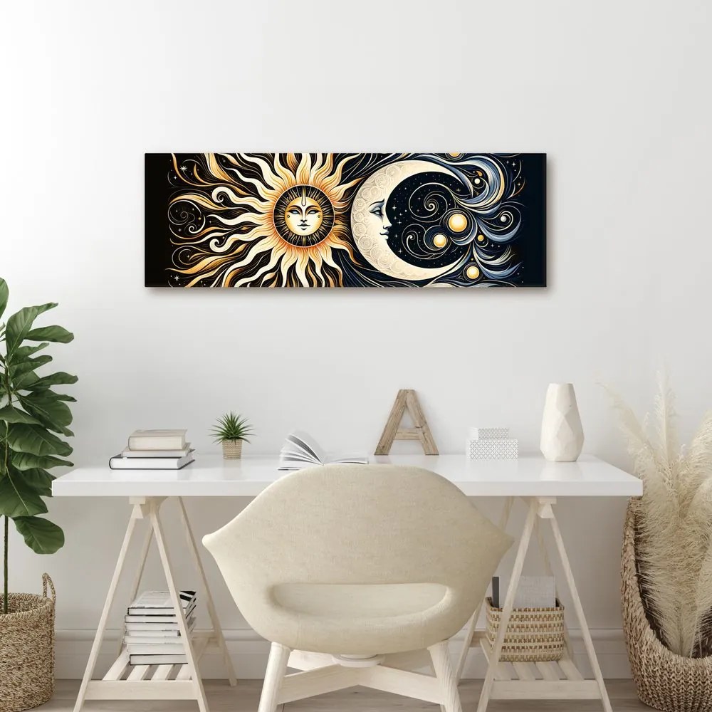 Quadro su tela – Simbolo solare e lunare