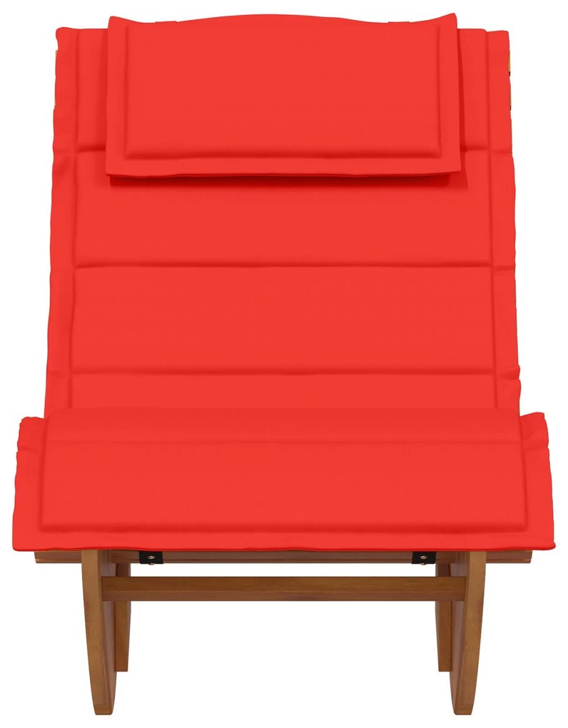 Letto prendisole set di 2 rosso legno e tessuto standard