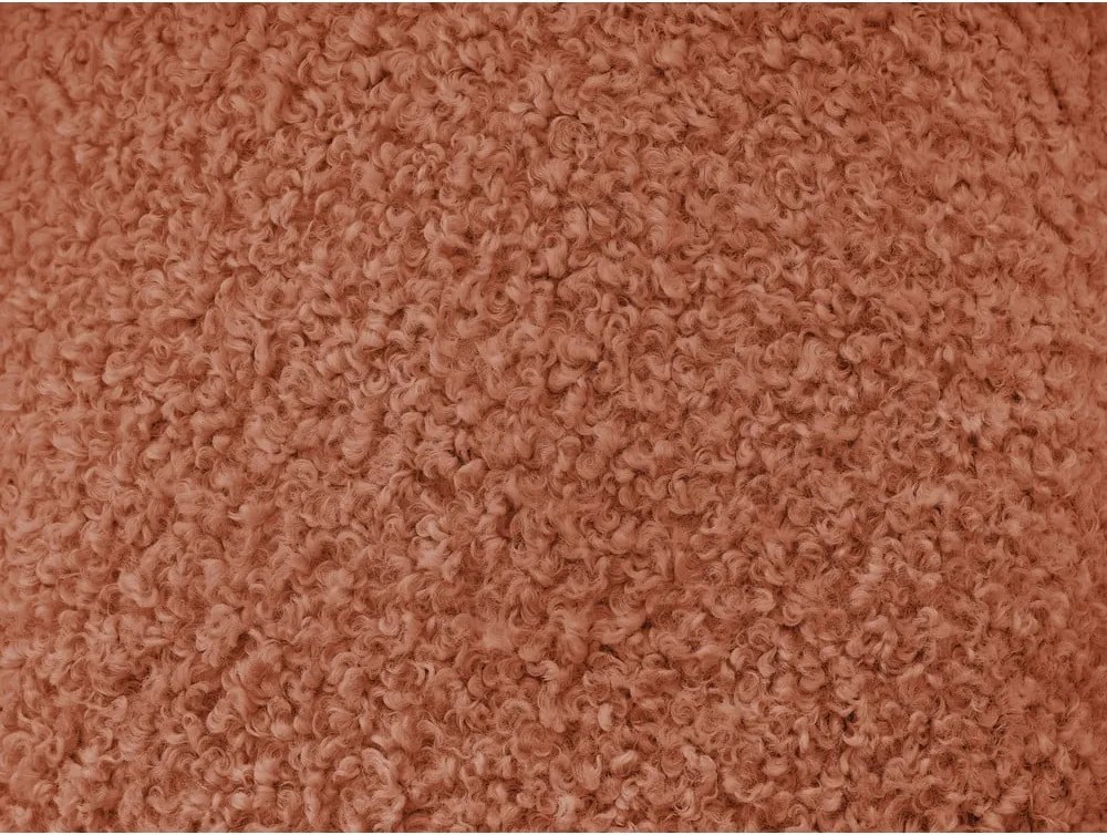 Divano color mattone con rivestimento in bouclé 232 cm Hippolyte – Bobochic Paris