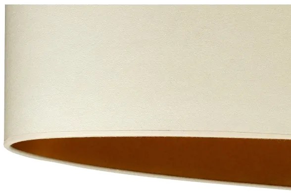 Duolla - Lampadario a sospensione con filo OVAL VEGAN 1xE27/15W/230V color crema