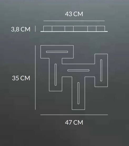 Maze plafoniera 37w 800lm 3000k ip20