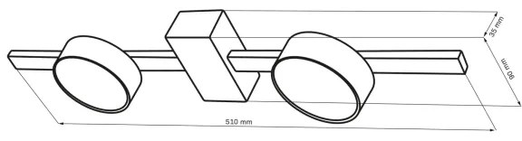 Plafoniera LED JOY 2xGX53/6W/230V nero