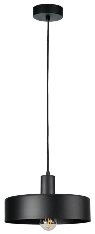 Lampadario a sospensione con cavo ARCANE 1xE27/60W/230V nero