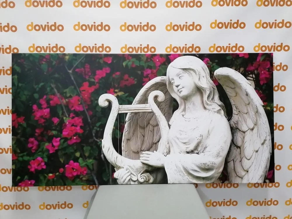 Quadro su tela – Angelo che suona l'arpa