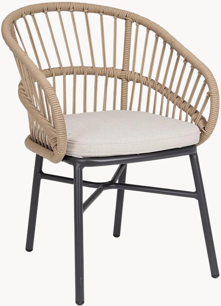 Set di 2 sedie da giardino impilabili con braccioli Odivelas