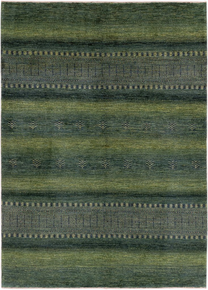 Loribaft Tappeto persiano 170 x 230 Verde (Iran) Annodato A Mano