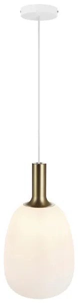 Nordlux - Lampadario a cavo ALTON 1xE27/60W/230V bianco/nero/ottone
