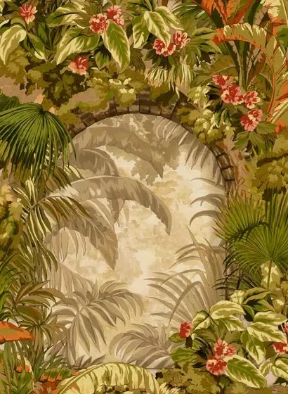 Palmen Tapete Hispalis von Cole & Son - Khaki/ Multi