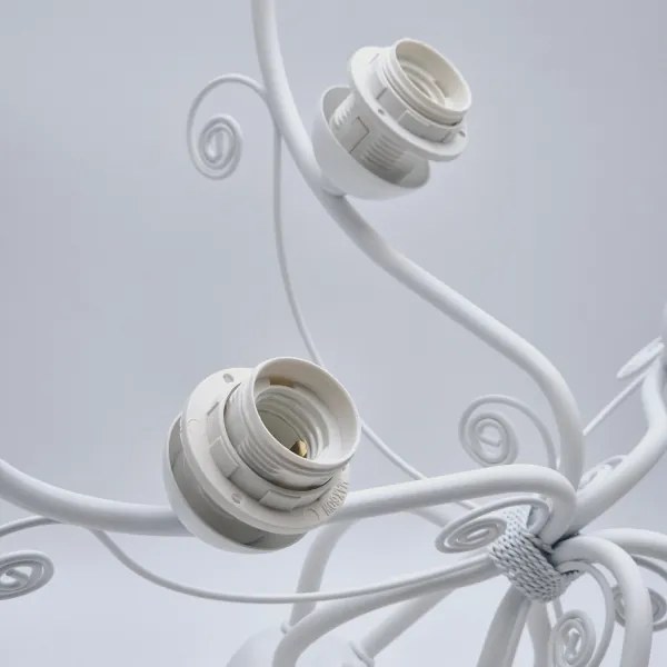 Lampadario a sospensione con catena RETRO II 5xE27/60W/230V bianco