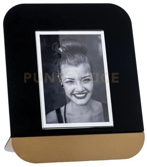 Portafoto di design altamarea grande nero ,oro laccato in ferro e p...