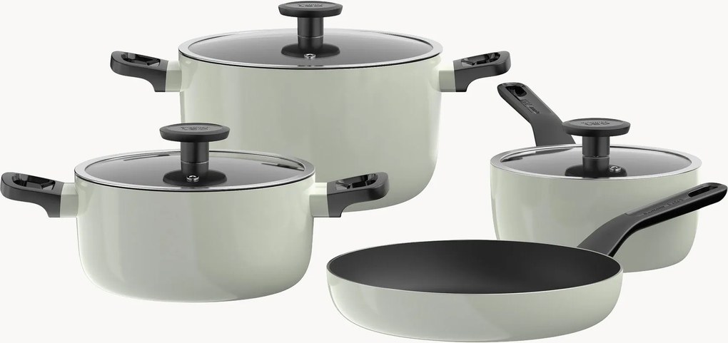 Batteria di pentole con rivestimento antiaderente Glints, set da 7