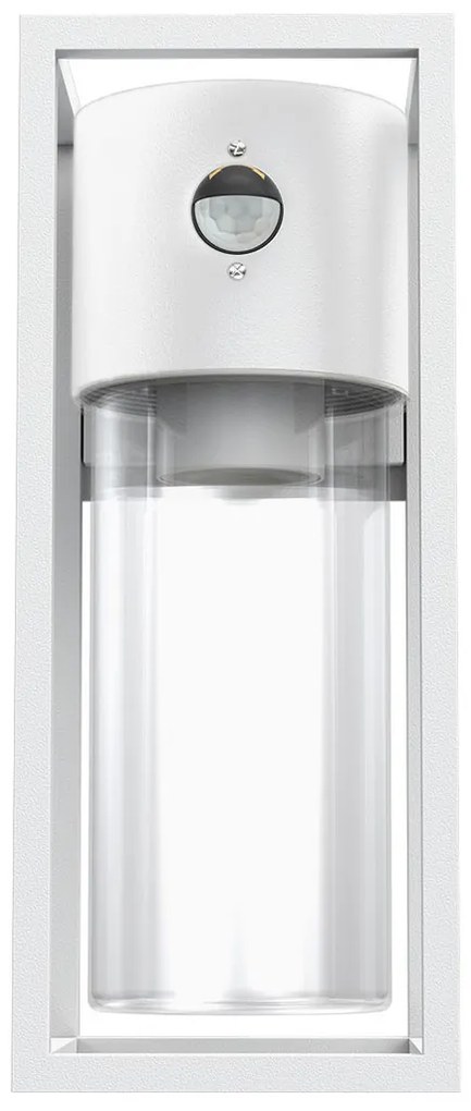 Applique Bianca E27 con Sensore di Movimento IP54 - Serie VIMO