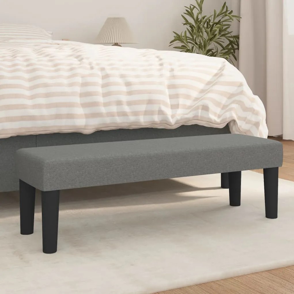 Panca Grigio Scuro 100x30x30 Cm İn Tessuto /