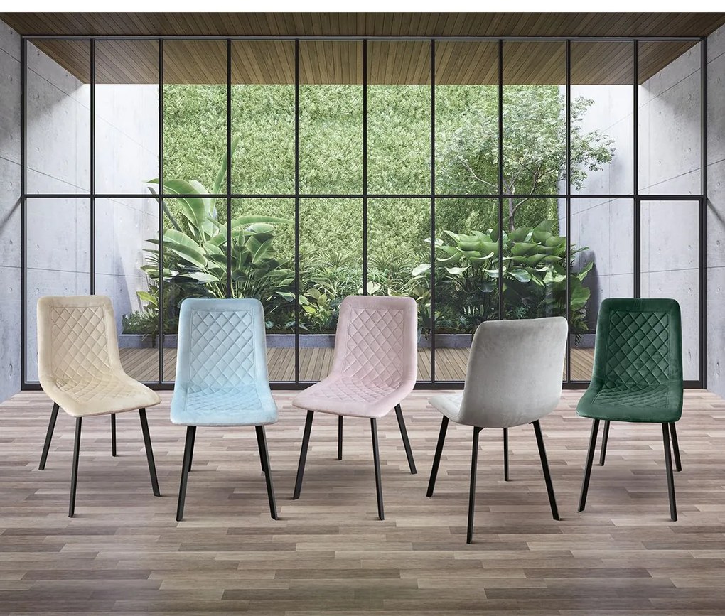 AULENA - sedia di design moderno in velluto