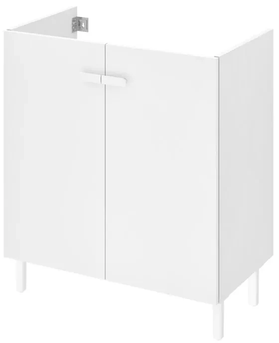 Mobile da bagno sotto lavabo SENSEA Easy laccato opaco L 70 x H 80 x P 40 cm 2 ante, lavabo non incluso
