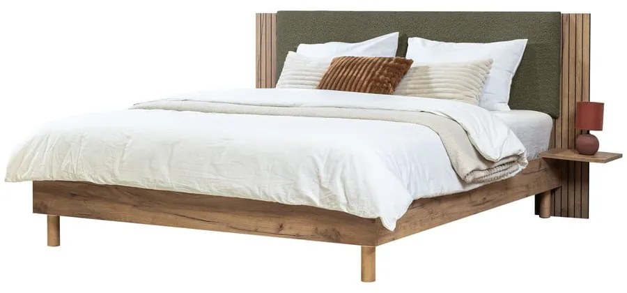 Letto matrimoniale verde con rete inclusa 160x200 cm Lior – Bobochic Paris