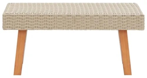 Set Divani da Giardino 5 pz con Cuscini in Polyrattan Beige