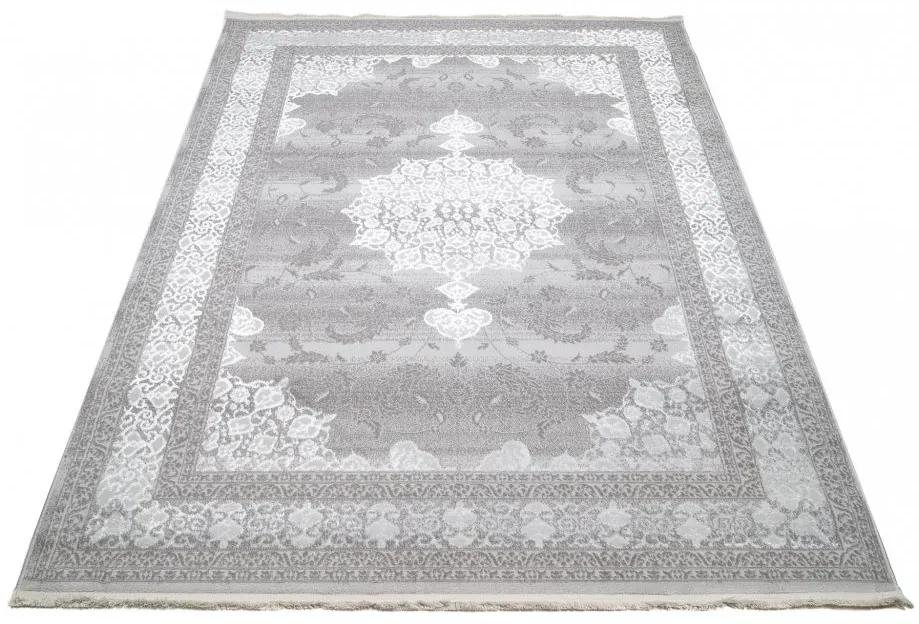 Esclusivo tappeto per interni di design bianco e grigio con motivo Larghezza: 160 cm | Lunghezza: 230 cm