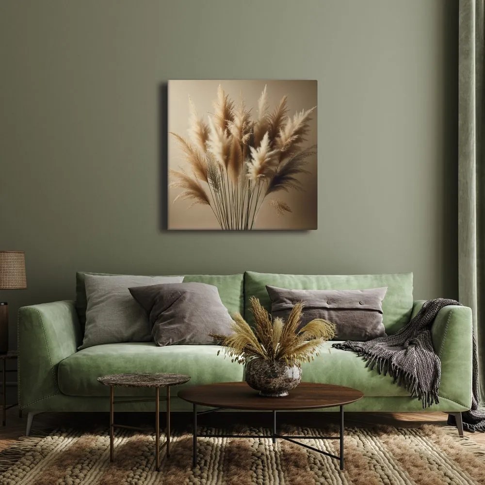 Quadro su tela – Steli delicati di erba pampas