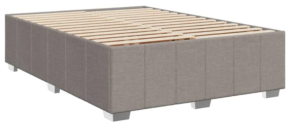 Giroletto a molle con materasso tortora 160x200 cm in tessuto
