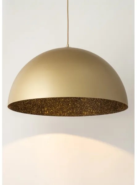 Lampadario a sospensione con filo SFERA 1xE27/60W/230V diametro 35 cm oro/nero