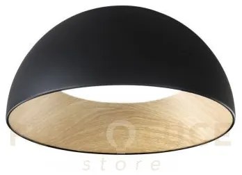 Plafoniera led coco nera 40w 5250 lm 3000 4000 6500k d.50cm effetto...