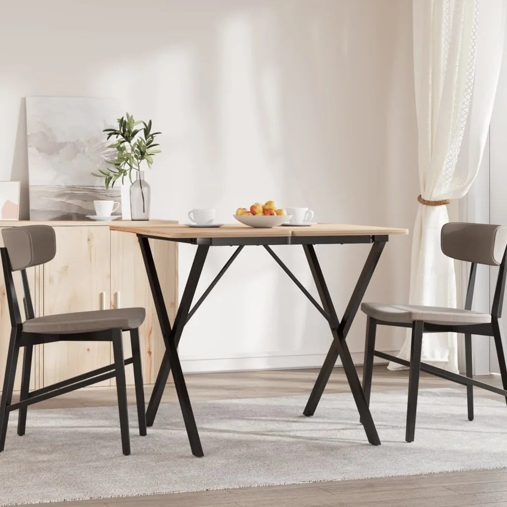 Telaio gambe a x per tavolo da pranzo 60x60x73 cm in ghisa