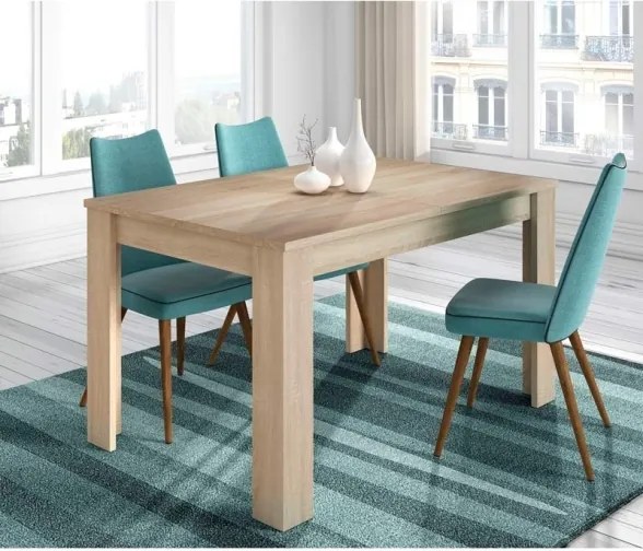 Tavolo allungabile da pranzo rettangolare in legno 140-190x90 cm Kendra Rovere