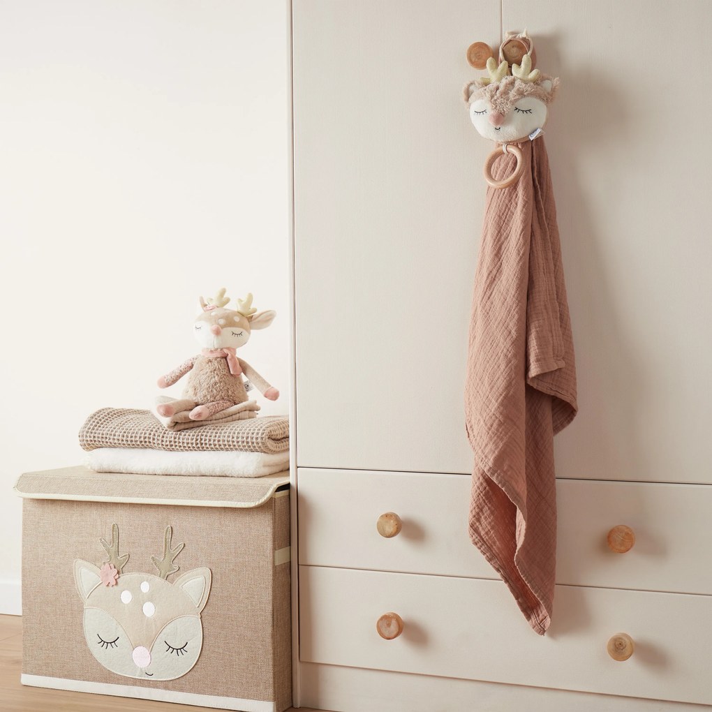 Bieco - Scatola portaoggetti con coperchio - cerbiatto Ella