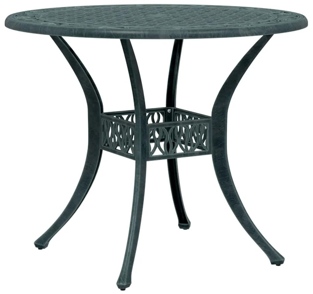 Tavolo da giardino verde Ø90x75 cm in alluminio pressofuso