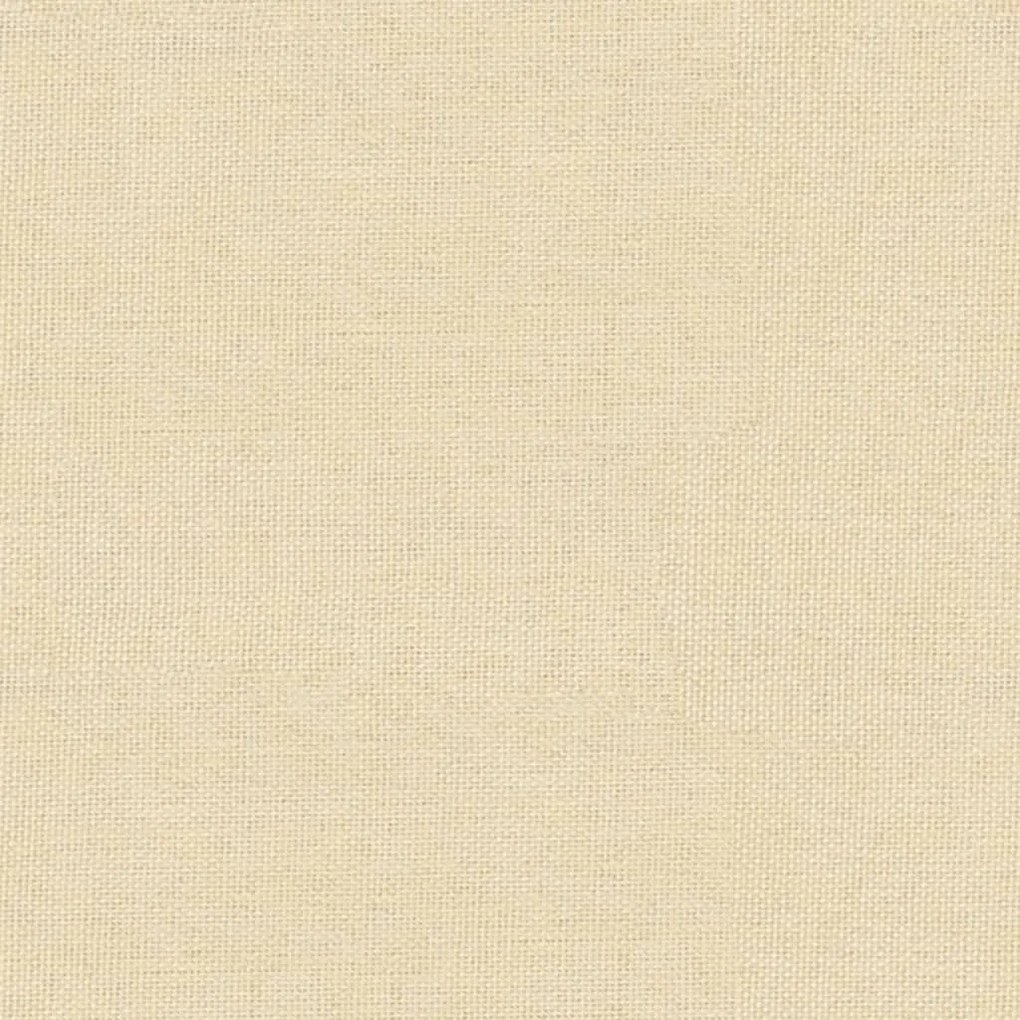 Poggiapiedi crema 60x60x36 cm in tessuto e similpelle