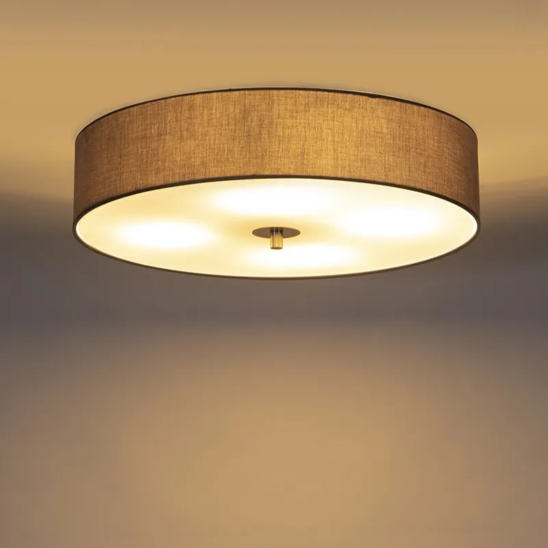 Lampada da soffitto rustica grigia 50 cm - Drum